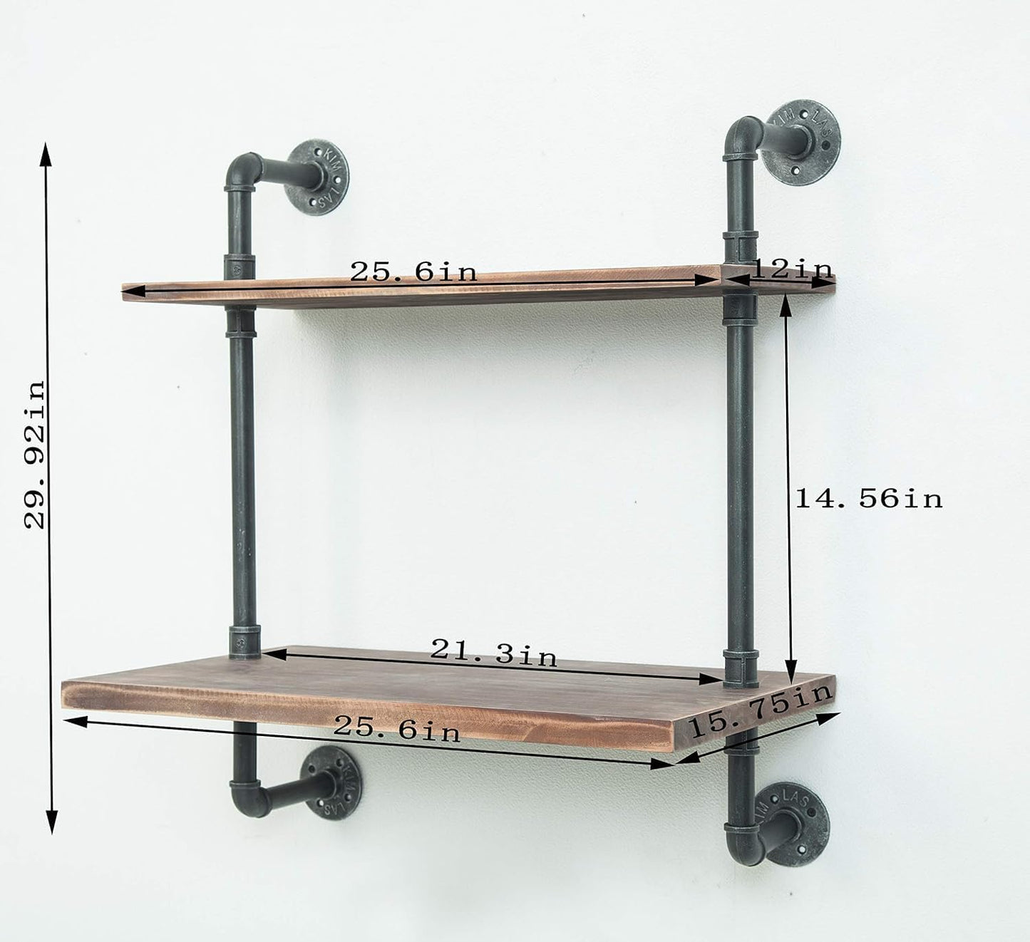 Black,Industrial Retro Wall Mount Iron Pipe Shelves,Microwave Oven Rack- Wall Mounted Microwave Oven Shelf Stand,Storage Organizer for Kitchen,Oven,Toaster,Utensils,Spice
