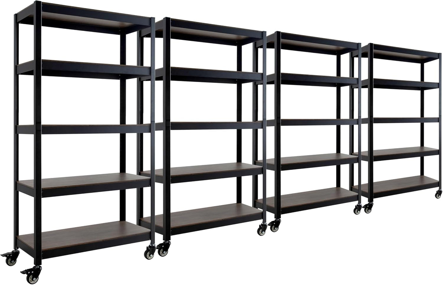 HOMEDANT House 5-Tier Laminated Metal Shelving Unit Adjustable Storage Utility Rack Heavy Duty Shelves Organization Multipurpose Shelf Kitchen Garage Pantry Closet 10Pack