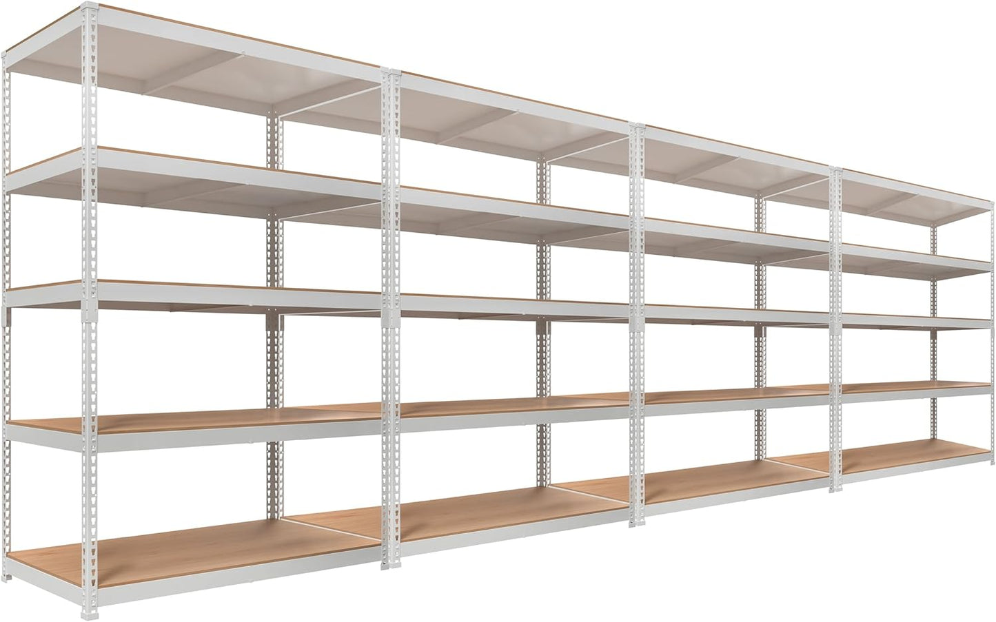 HOMEDANT 5 Tier Laminated Boltless Heavy Duty Garage Storage Adjustable Wide Size Metal Shelving Unit Utility Rack Shelves Organization Shelf Shed Warehouse 47.7" W x 24.1" D x 71.3" H 10Pack