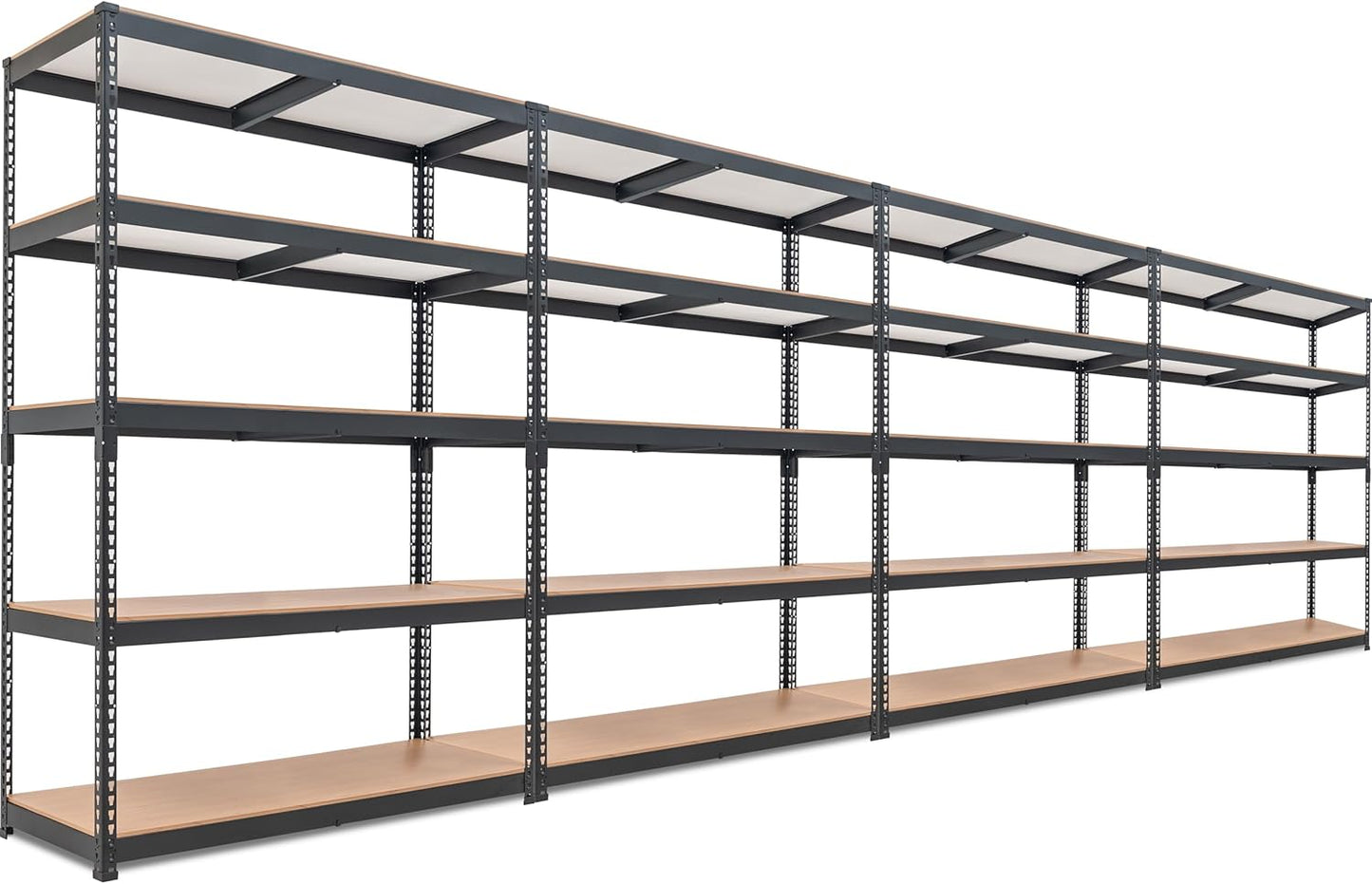 HOMEDANT 5 Tier Laminated Boltless Heavy Duty Garage Storage Adjustable Wide Size Metal Shelving Unit Utility Rack Shelves Organization Shelf Shed Warehouse 47.7" W x 24.1" D x 71.3" H 10Pack