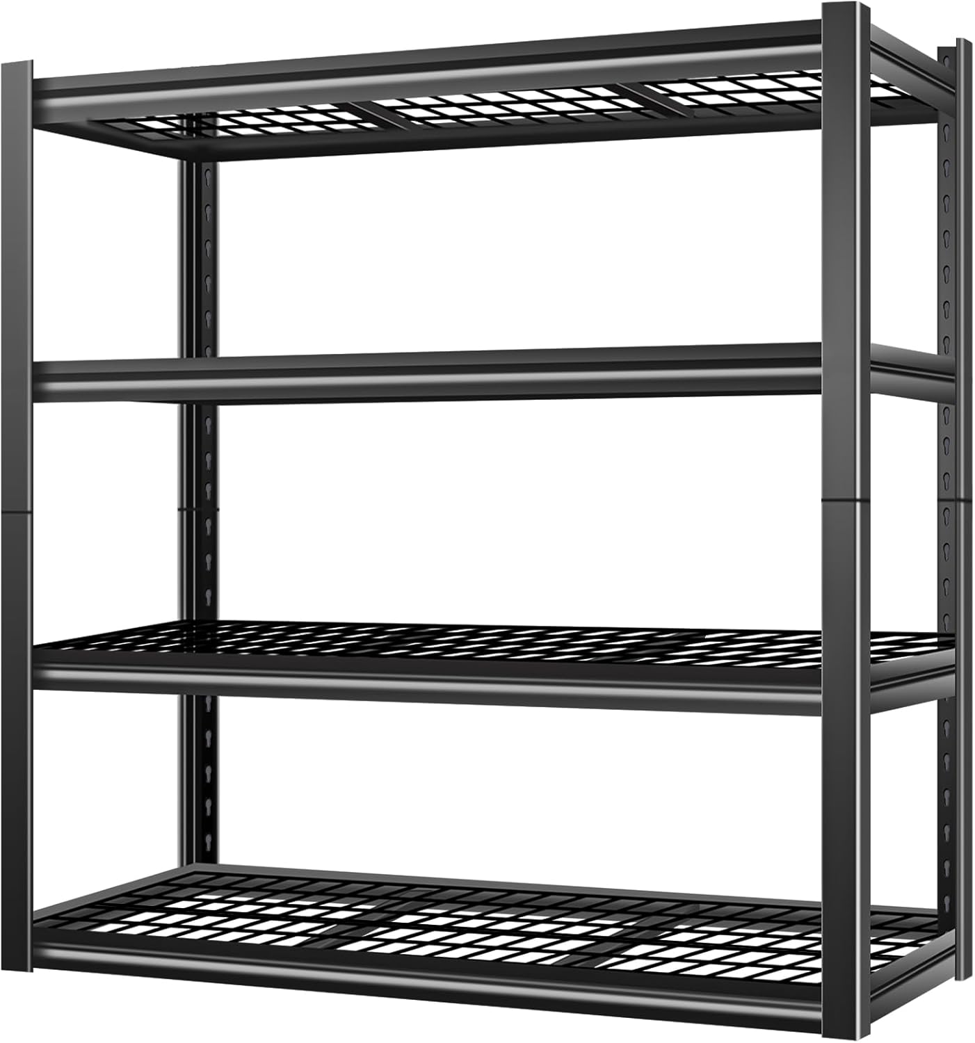 BILT HARD 3500 LBS 48" W x 24" D x 72" H Metal Garage Shelving Unit, 5-Tier Industrial Heavy Duty Storage Shelves, Steel Shelving with Adjustable Rack, Ideal for Garage, Black