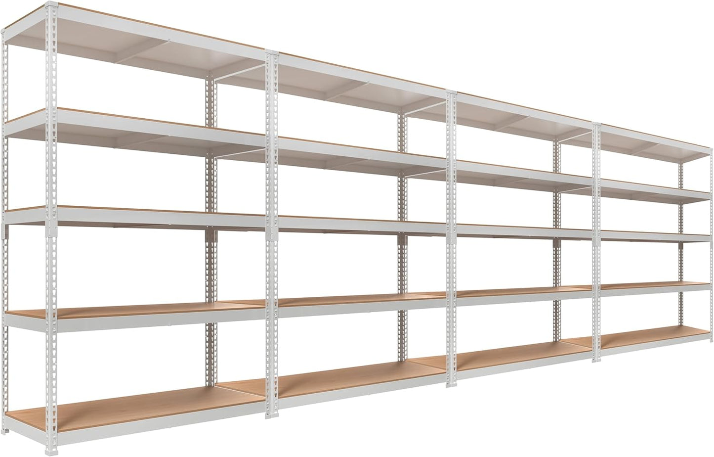 HOMEDANT 5 Tier Laminated Boltless Heavy Duty Garage Storage Adjustable Wide Size Metal Shelving Unit Utility Rack Shelves Organization Shelf Shed Warehouse 47.7" W x 24.1" D x 71.3" H 10Pack