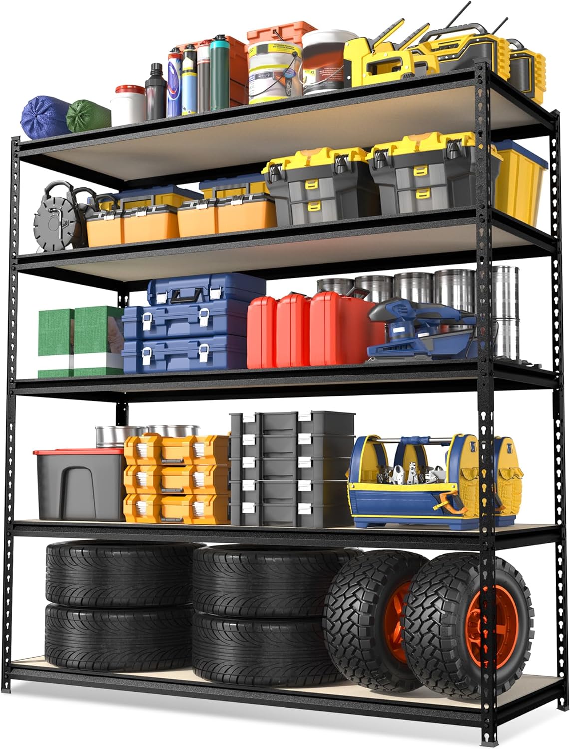 WORKPRO 68" Ultra Wide 4-Tier Metal Garage Shelving Unit, 68"W x 24"D x 65"H, 7200 LBS Capacity, Heavy Duty Storage Utility Rack, Industrial Adjustable Shelves for Shop Warehouse Basement, Pack of 10