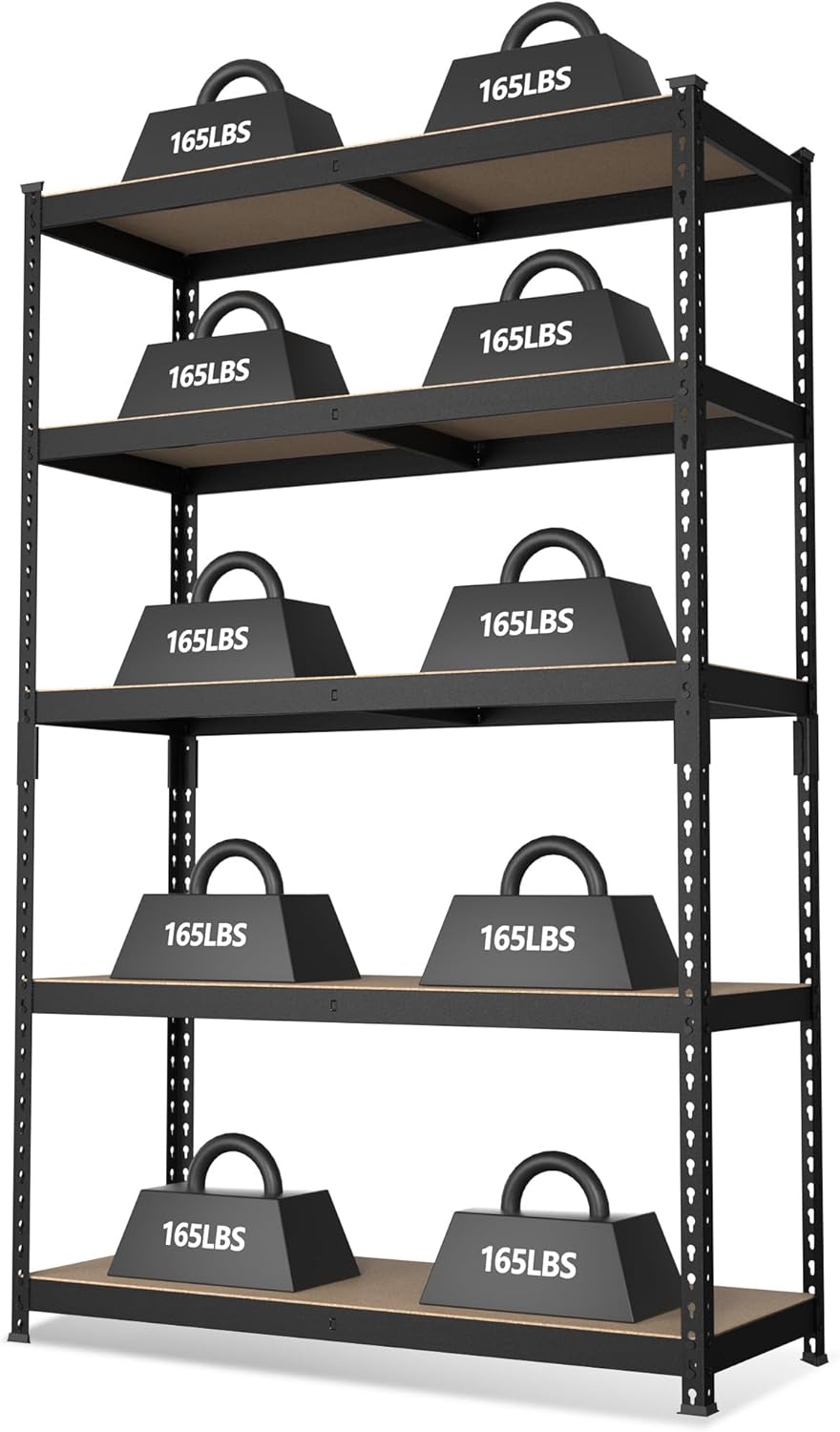 WORKPRO 68" Ultra Wide 4-Tier Metal Garage Shelving Unit, 68"W x 24"D x 65"H, 7200 LBS Capacity, Heavy Duty Storage Utility Rack, Industrial Adjustable Shelves for Shop Warehouse Basement, Pack of 10