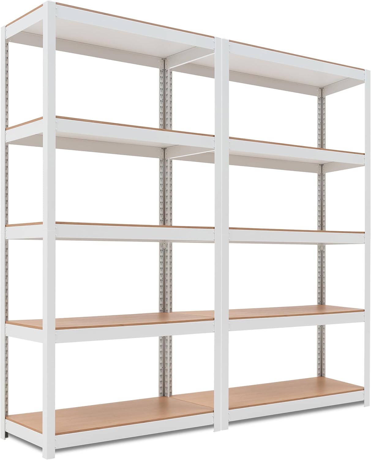 HOMEDANT House 5-Tier Laminated Metal Shelving Unit Adjustable Storage Utility Rack Heavy Duty Shelves Organization Multipurpose Shelf Kitchen Garage Pantry Closet 10Pack