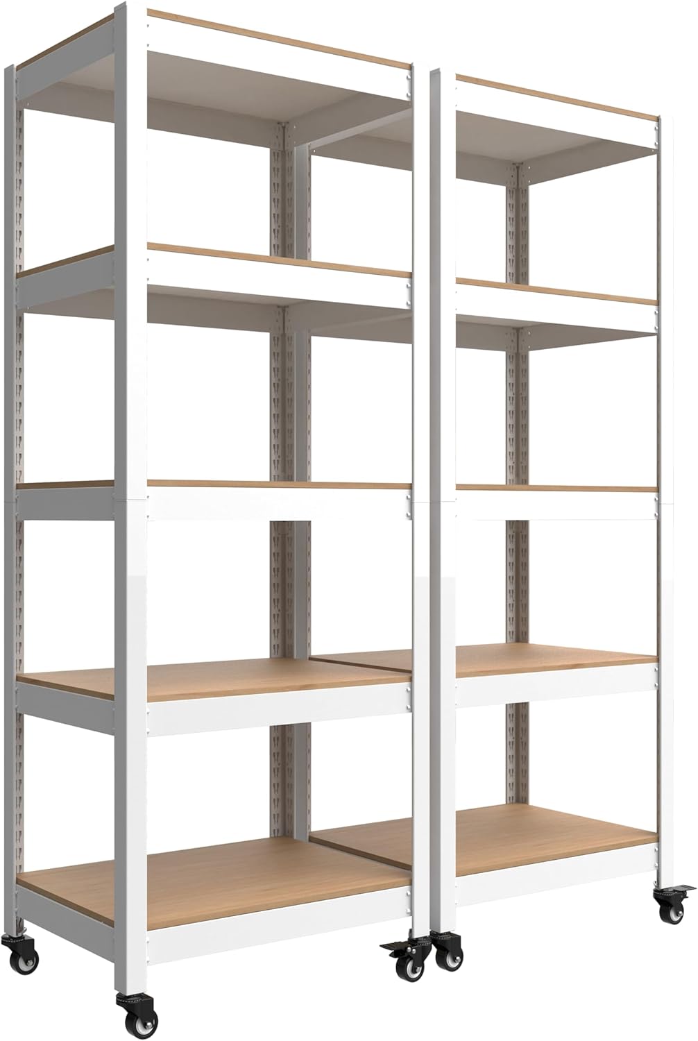 HOMEDANT House 5-Tier Laminated Metal Shelving Unit Adjustable Storage Utility Rack Heavy Duty Shelves Organization Multipurpose Shelf Kitchen Garage Pantry Closet 10Pack