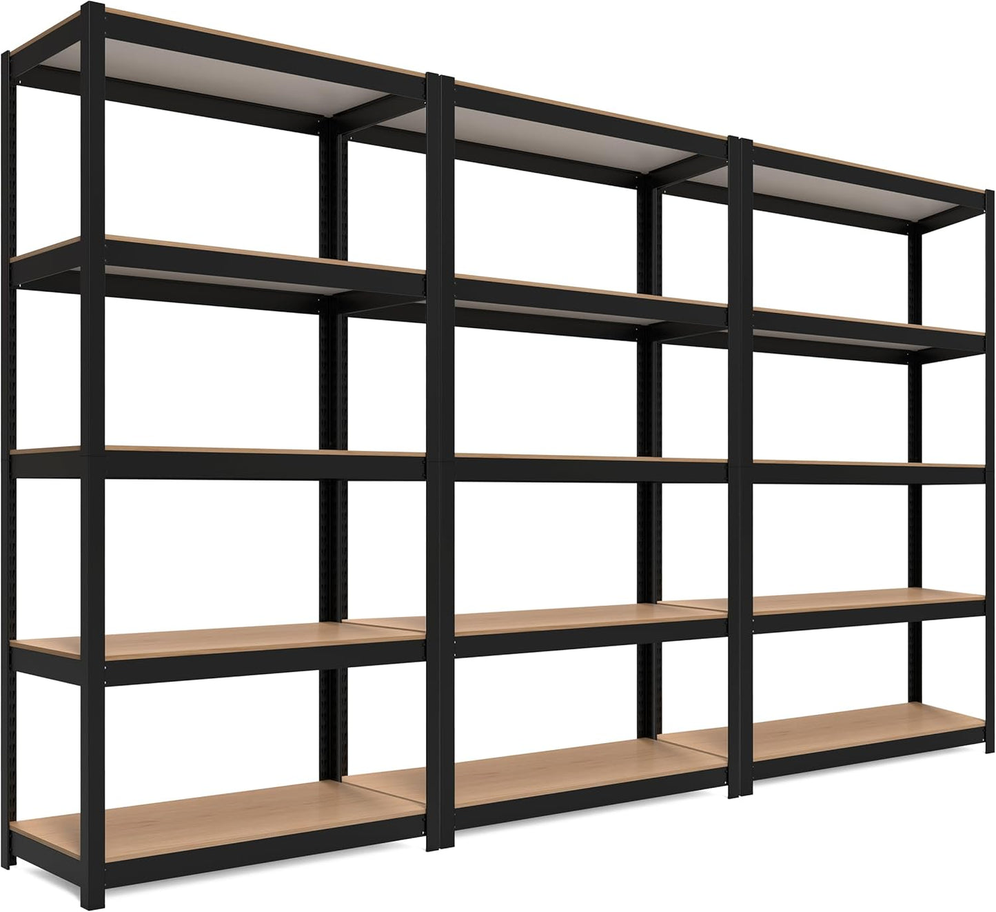HOMEDANT House 5-Tier Laminated Metal Shelving Unit Adjustable Storage Utility Rack Heavy Duty Shelves Organization Multipurpose Shelf Kitchen Garage Pantry Closet 10Pack