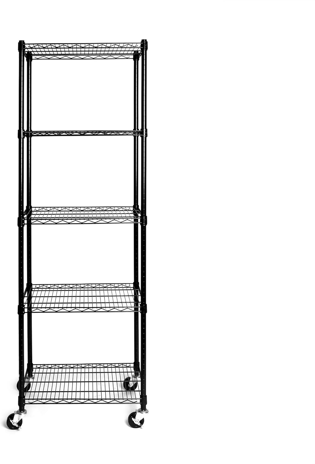 Seville Classics UltraDurable Heavy Duty NSF Solid Steel Wire Rack Storage Unit Organizer for Garage, Warehouse, Office, Restaurant, Classroom, Kitchen, 5-Tier Shelving, 48" W x 24" D