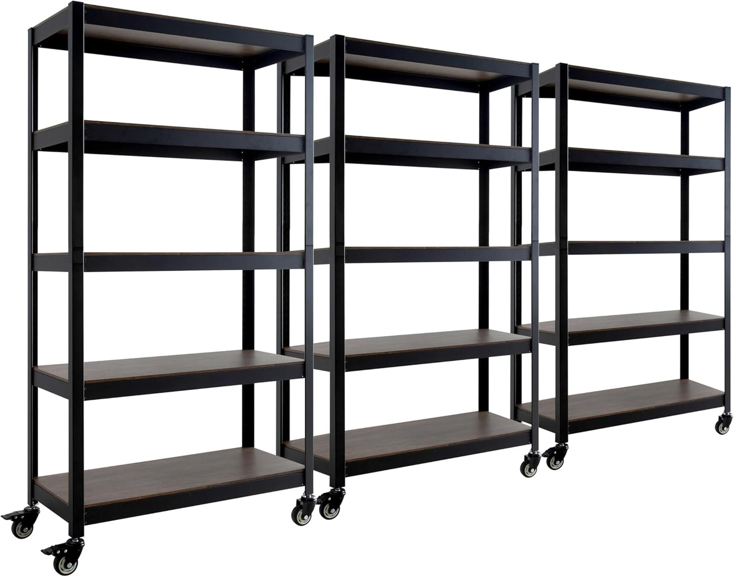 HOMEDANT House 5-Tier Laminated Metal Shelving Unit Adjustable Storage Utility Rack Heavy Duty Shelves Organization Multipurpose Shelf Kitchen Garage Pantry Closet 10Pack