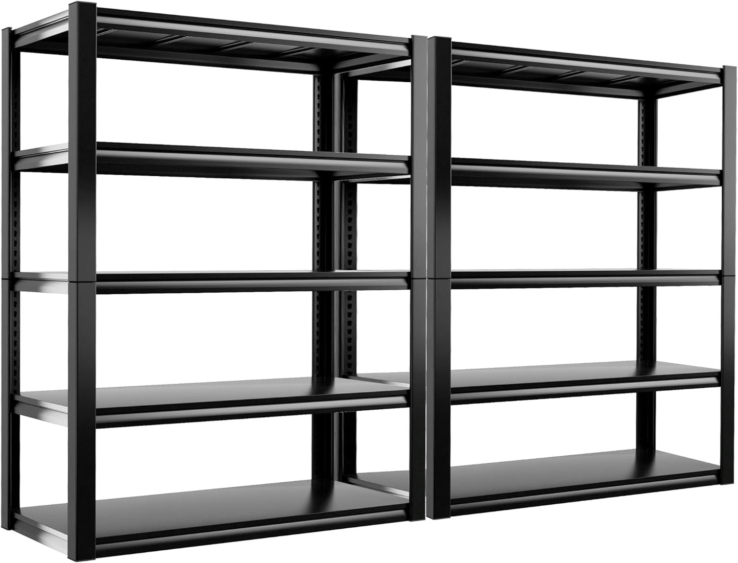 REIBII 48" W Garage Shelving 3000LBS Metal Shelving Heavy Duty Storage Shelves Adjustable Metal Shelf Industrial Pantry Shelves for Warehouse Garage Basement 48" W x 24" D x 72" H