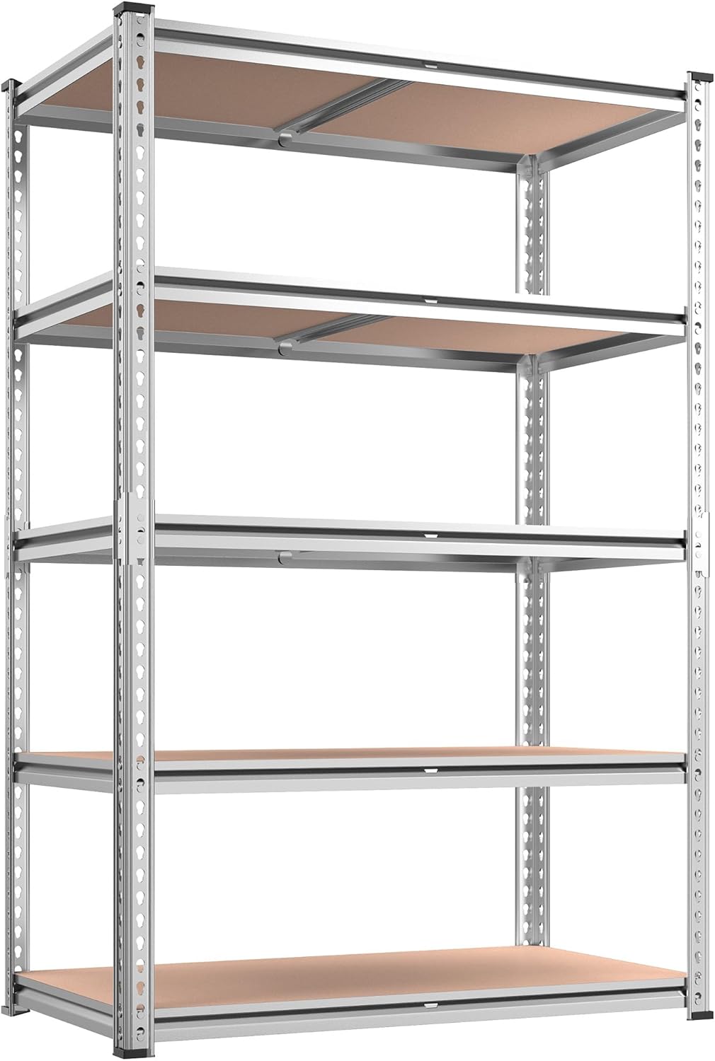 REIBII 2020LBS Storage Shelves 5 Tier Garage Shelving Heavy Duty, Adjustable Metal Shelving Unit, Garage Shelves for Basement, Warehouse, Pantry, 72" H x 35.55" W x 16" D, Black, 4 Pack