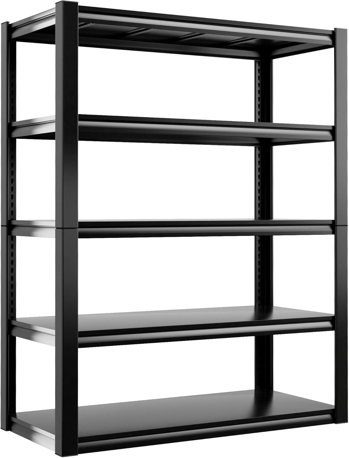 REIBII 48" W Garage Shelving 3000LBS Metal Shelving Heavy Duty Storage Shelves Adjustable Metal Shelf Industrial Pantry Shelves for Warehouse Garage Basement 48" W x 24" D x 72" H